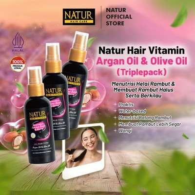Arganöl Haar Vitamin Spray Dreierpack 3x80ml natürlicher Glanz Frizz Control