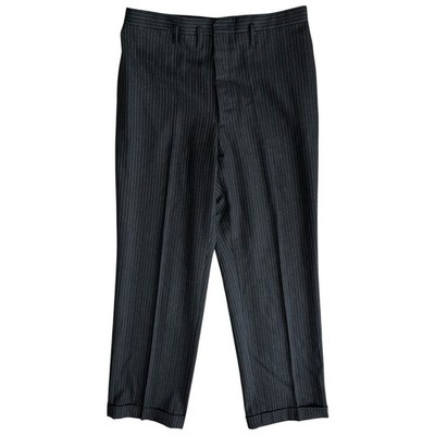 Double RL RRL Wool Pinstripe Dress Trousers Pants Dark Gray Office Men s Sz 38