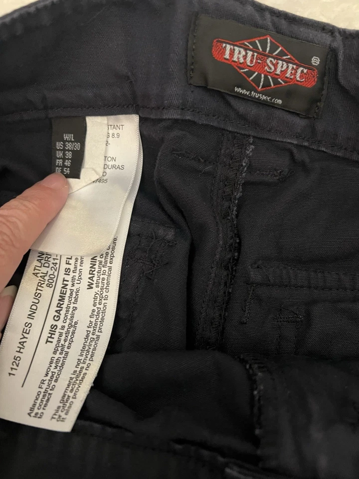 Pantalones de trabajo FR Tru-Spec 38/30 Cat 2/HRC2 resistentes al fuego azul marino.TS777 Foto 3 de 4