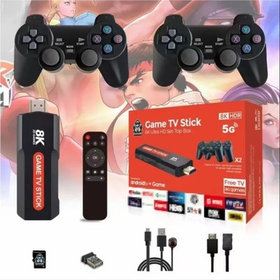 Q9 Android Game TV Stick App 4K 8K HDR w/ 2 Wireless Controllers New Sealed #8
