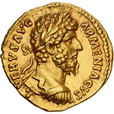 [#342647] Lucius Verus, Aureus, 163-164, Rome, Gold, AU(50-53), RIC:511