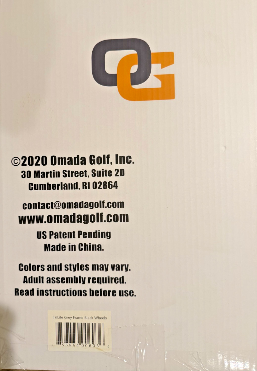 OMADA Golf Trilite Push Cart, Grey Gray