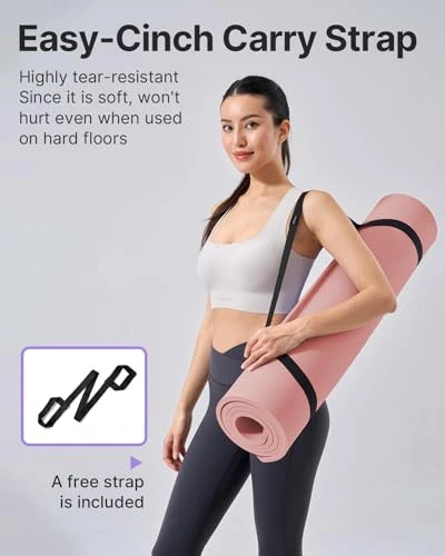 Extra Thick 12mm Professional TPE Yoga Mat Non-Slip Fitness Exercise Mat