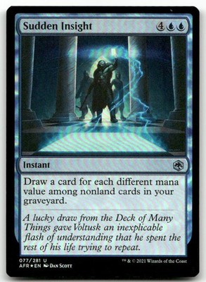 Sudden Insight #77 (Foil) (NM) Forgotten Realms AFR Magic MTG