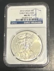 2012 American Silver Eagle Early Release MS-70.                  FREE SHIPPING.