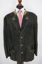 Julius Lang Trachten Lederjacke Gr.58 100% Leder Antik Dunkel Oliv Top Zustand