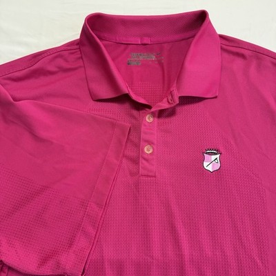 Nike Golf Polo Mens 2XL Pink Short Sleeve Tour Performance Collard Shirt