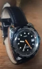 Vintage Timex World Time watch, 1970s, working, good condition. Leather strap.