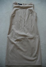 VALENTINO Made Italy Stretched Wool Neutral Summer Dress Drop Waist Retro VTG M