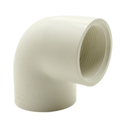 Thrifco 8114216 2 Inch Female Thread x Female Thread PVC 90 Elbow SCH ...