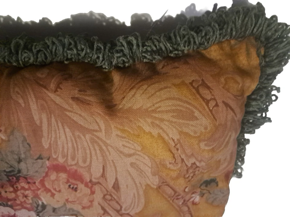 Funda Almohada Sofá Vintage Cojín Borla Floral Decoración del Hogar 21"X21"  Foto 4 de 4