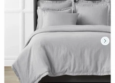 Company Store Legends Hotel Relaxed Linen Twin Size  Duvet Cover Only Gray