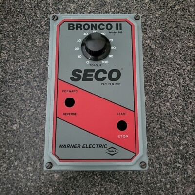 Warner Electric Seco DC Drive BRONCO II Model 165 115/230VAC 0-90/180V