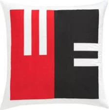 Crate & and Barrel/Cb2-WE ME PILLOW COVER-23" sq. Red/Black/White- NWOT 