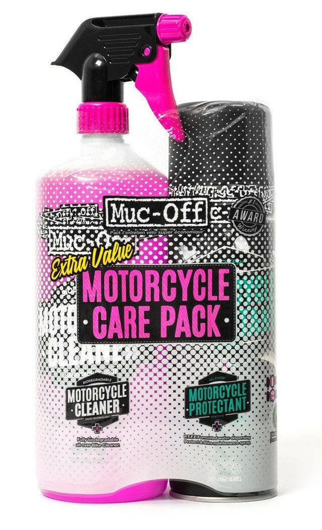 KIT PULIZIA E PROTEZIONE MOTO DUO CARE PACK MUC-OFF