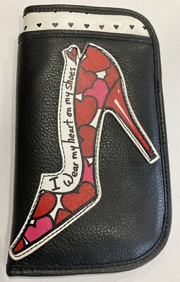 Brighton Shoe Love Double Eyeglass Sunglass Case Leather Stiletto