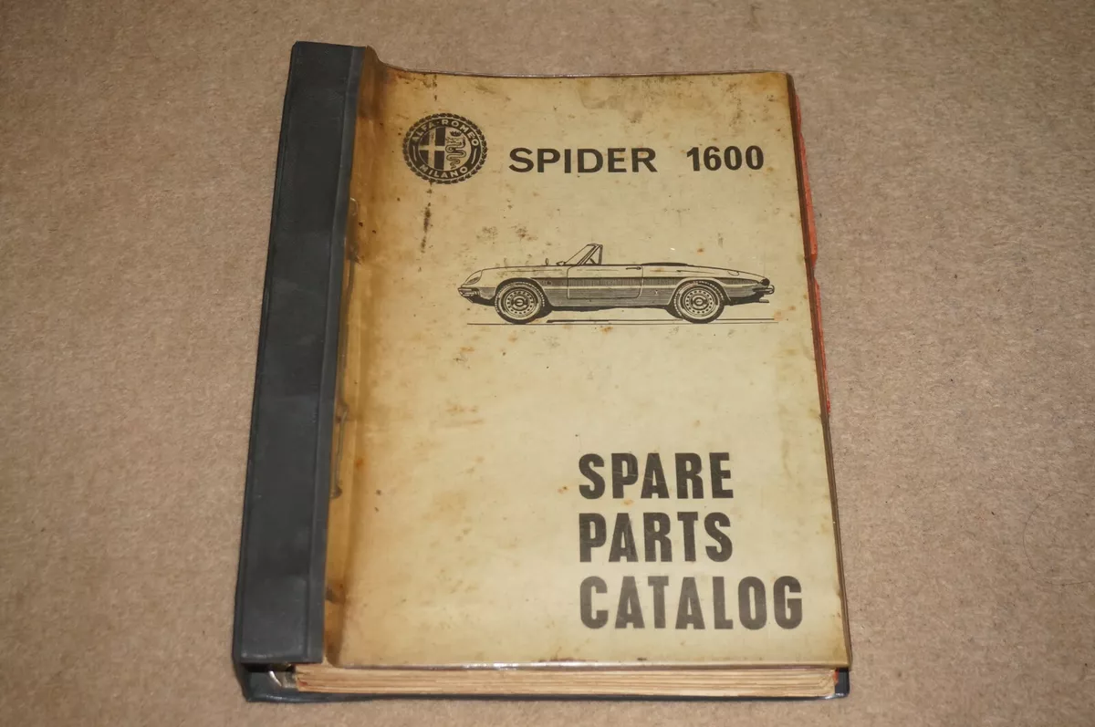 Alfa Romeo 105 SERIES 1600 SPIDER DUETTO FACTORY PARTS MANUAL USED
