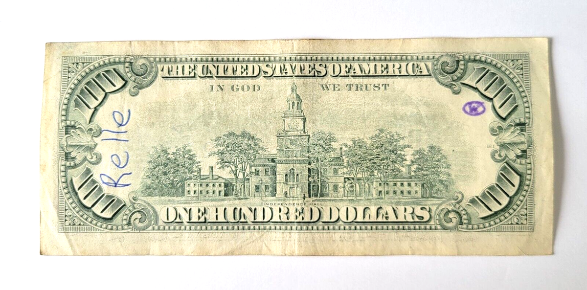 Hundred Dollar Bill Back And Front