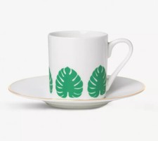 Alice Peto Espresso coffee mugs with saucers (leaf/Pineapple/goldfish) RRP £28