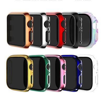 PC Face Cover with Anti-Peeping Screen Protector For iWatch Series 10 9 8 7 6 5