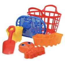 Beach Sand Play Toys Set for Kids Soft Rubber Sandbox Water Snow Summer 6 LG Pcs