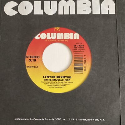 Lynyrd Skynyrd 45 White Knuckle Ride / Joe Diffie Tearin' it Up 45 NEW unplayed
