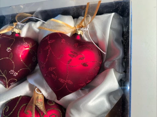 Nelson Heart Glass Christmas Ornaments - Thumbnail 3