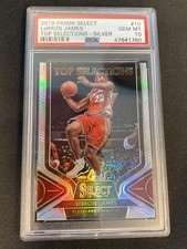2019 Panini Select #10 Lebron James Top Selections Silver Prizm PSA 10