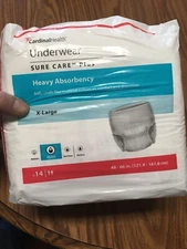 Cardinal Health Adult Heavy Absorbent Underwear Pull On X-Large 14 Count