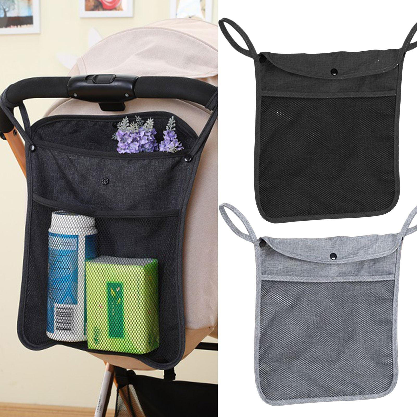 Breathable Baby Stroller Organizer Storage Net Bag with Large Storage Space