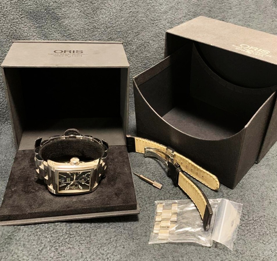 ORIS Rectangular Complication 7528 Moon phase Day… - image 1