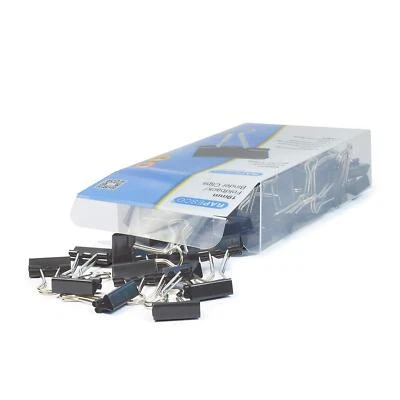 [Ref:1429] RAPESCO Boite de 80 pinces double clip, largeur: 19 mm, noir