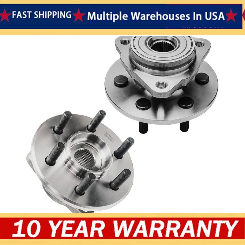 1997-2004 Dodge Dakota 4WD 6-Lug Front Wheel Bearings & Hubs