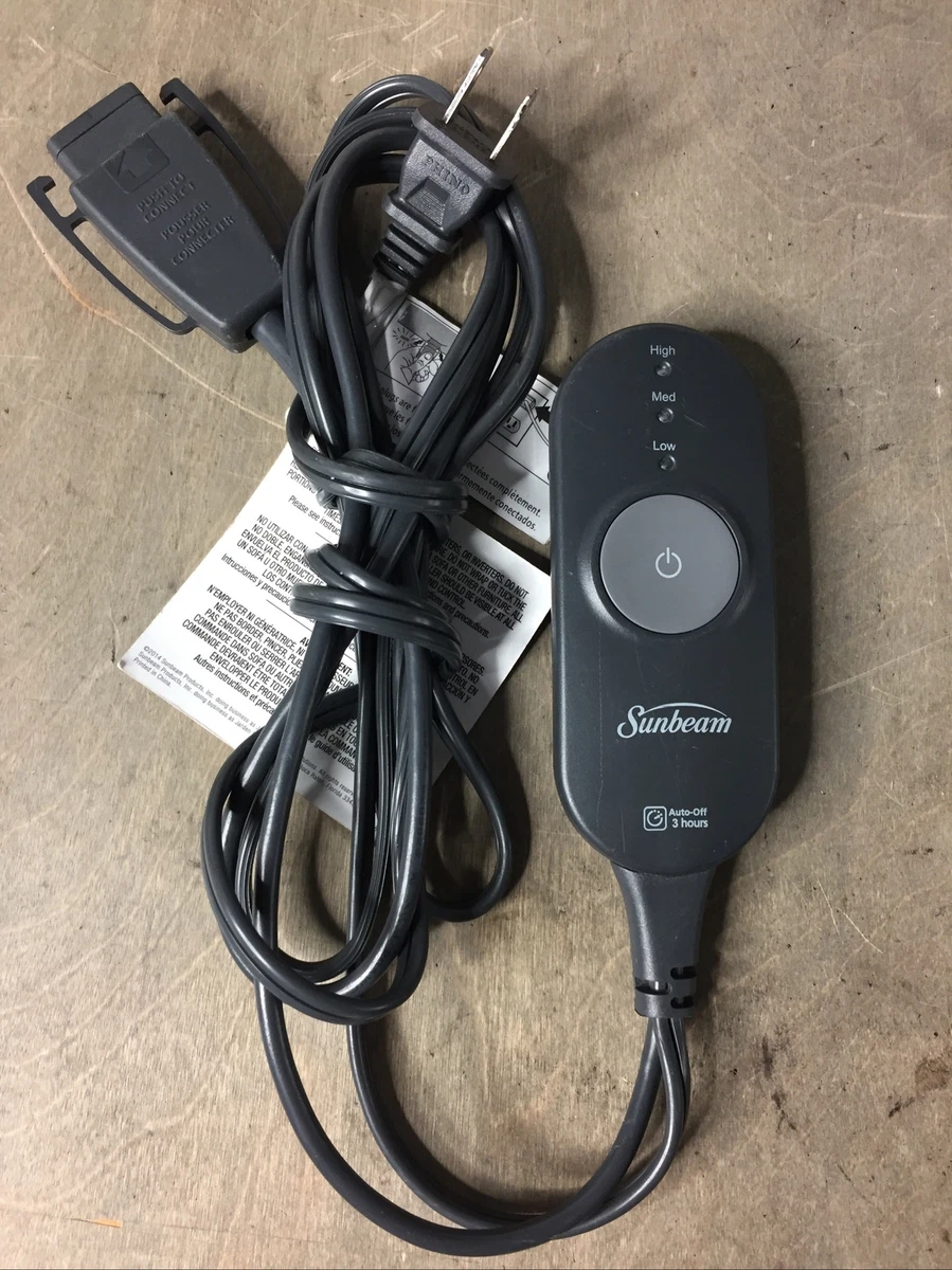 Sunbeam Holmes AA85 Electric Heating Blanket Cord 3-Prong Controller New |  eBay