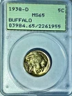 1938-D Rattler PCGS MS65 Buffalo Nickel