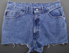 Vintage Women Chic High Rise Cut Off Jean Short Shorts 100 Cotton Sz 13 30x12