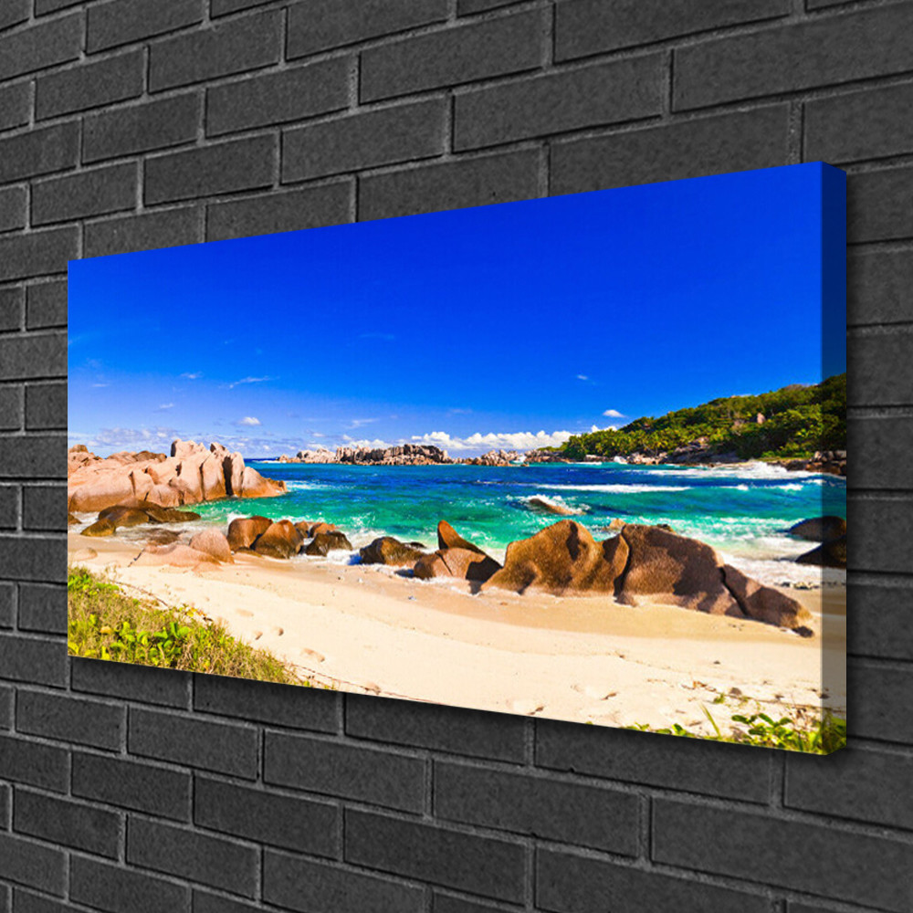 Tableau sur toile mer 100x50 pour habiller un mur vide sans travaux