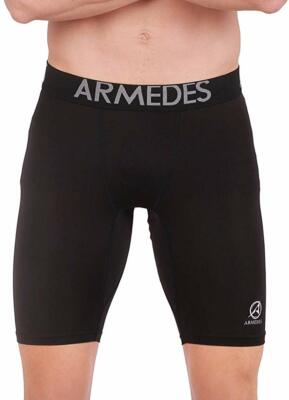 Mens 3 Pezzi Pantaloncini Uomo Sportivi Baselayer Cool Dry Pantaloncino - Foto 4