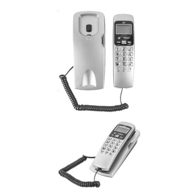 Telefono Fisso Da Muro Con ID Chiamante E Display LCD - Per Casa O Ufficio, Alimentazione Linea Telefonica, Bianco - Foto 11