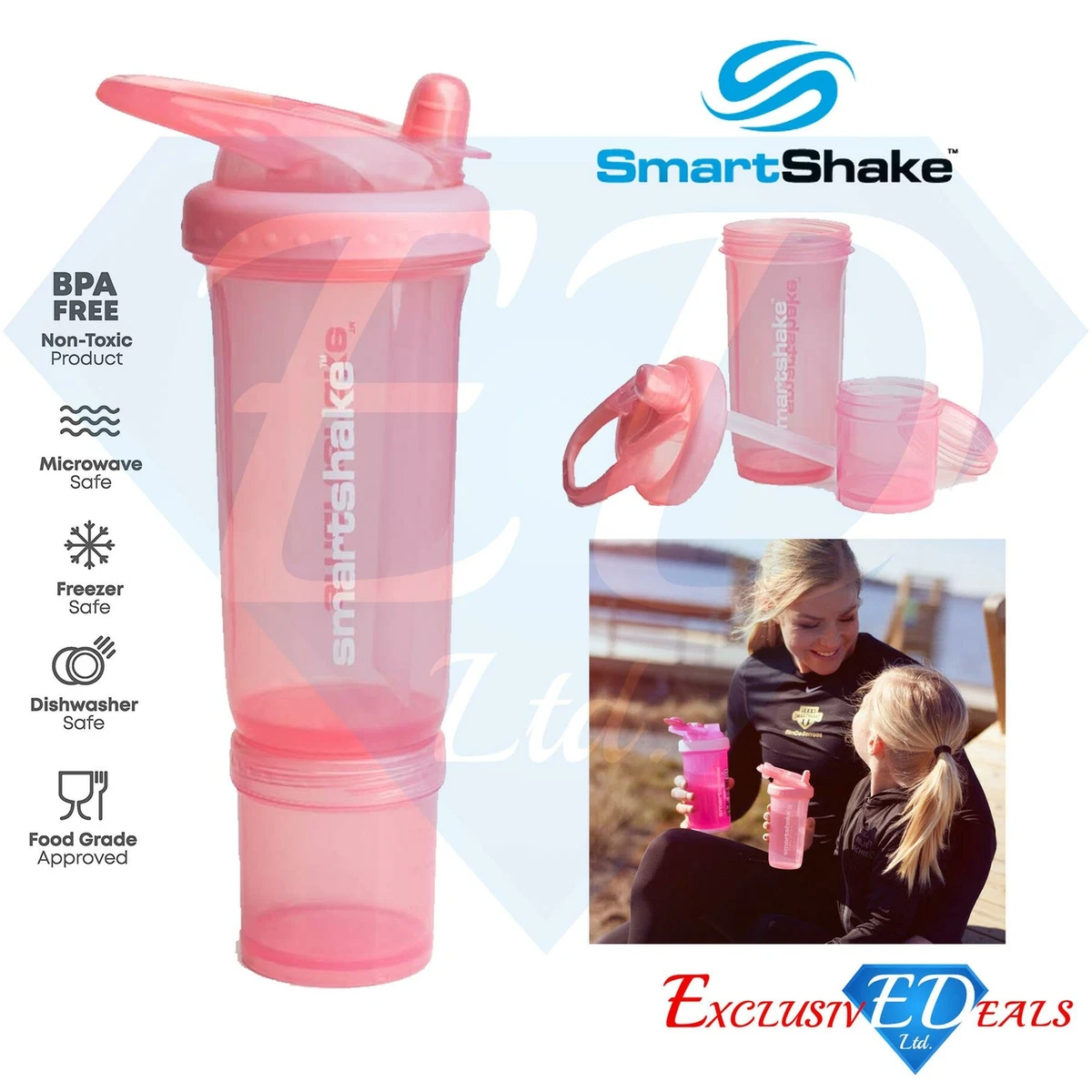 Pink Protein Shaker Bottle