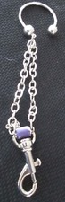 PURPLE/SILVER CHARM IT HIGH INTENSITY CLIP KEYCHAIN ADD A CHARM NEW