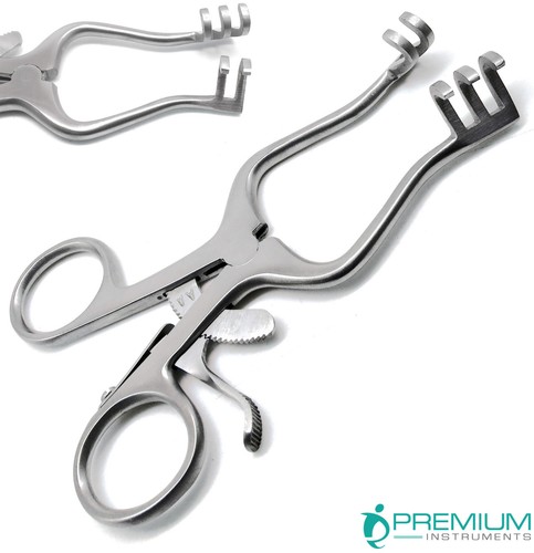 Écarteur Chirurgical Weitlaner 6,5 Pouces (16,5cm) - Pointes Mousses 3x4, Acier Inoxydable - Pour Chirurgie Générale