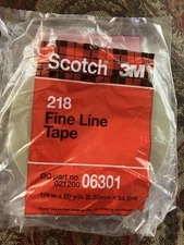 3M Scotch 218 Fine Line Tape 1/16, 1/8, 3/16and 1/4 inches X 60 Yard
