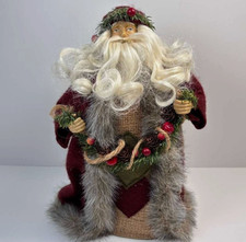 Kurt Adler Old World Father Christmas Santa Tree Topper  Table Decor 11.5&rdquo; Tall