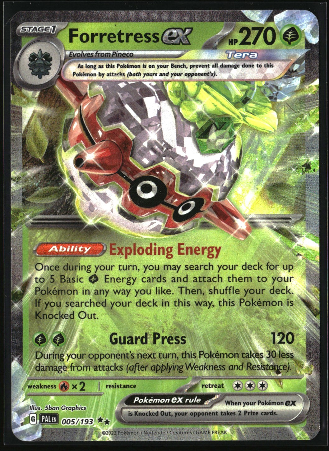 2023 Scarlet & Violet Series - Paldea Evolved Forretress EX Double Rare #5