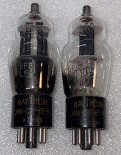 Closely Matched Pair Raytheon JAN-CRP 6F8G VT-99 Tubes TV7 NOS Same Date Code