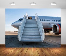 BELECO 7x5ft Fabric Airplane Backdrop Passenger Aircraft with 7x5FT, CHa20728