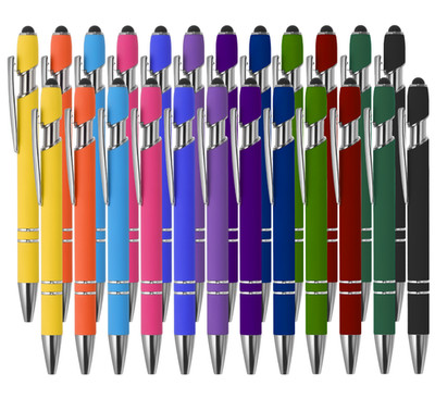 24 Pack Stylus Pens for Touch Screens - Universal 2 in 1 Stylus Black Ink Pen