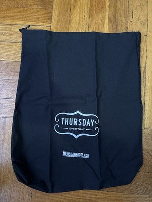 Thursday Boot Co Dust Bag Drawstring Black Shoe Storage Bag Large
