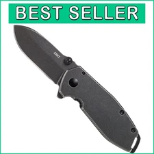 High-Performance Squid Black Folding Knife: Smooth IKBS Action & Safety Feature
